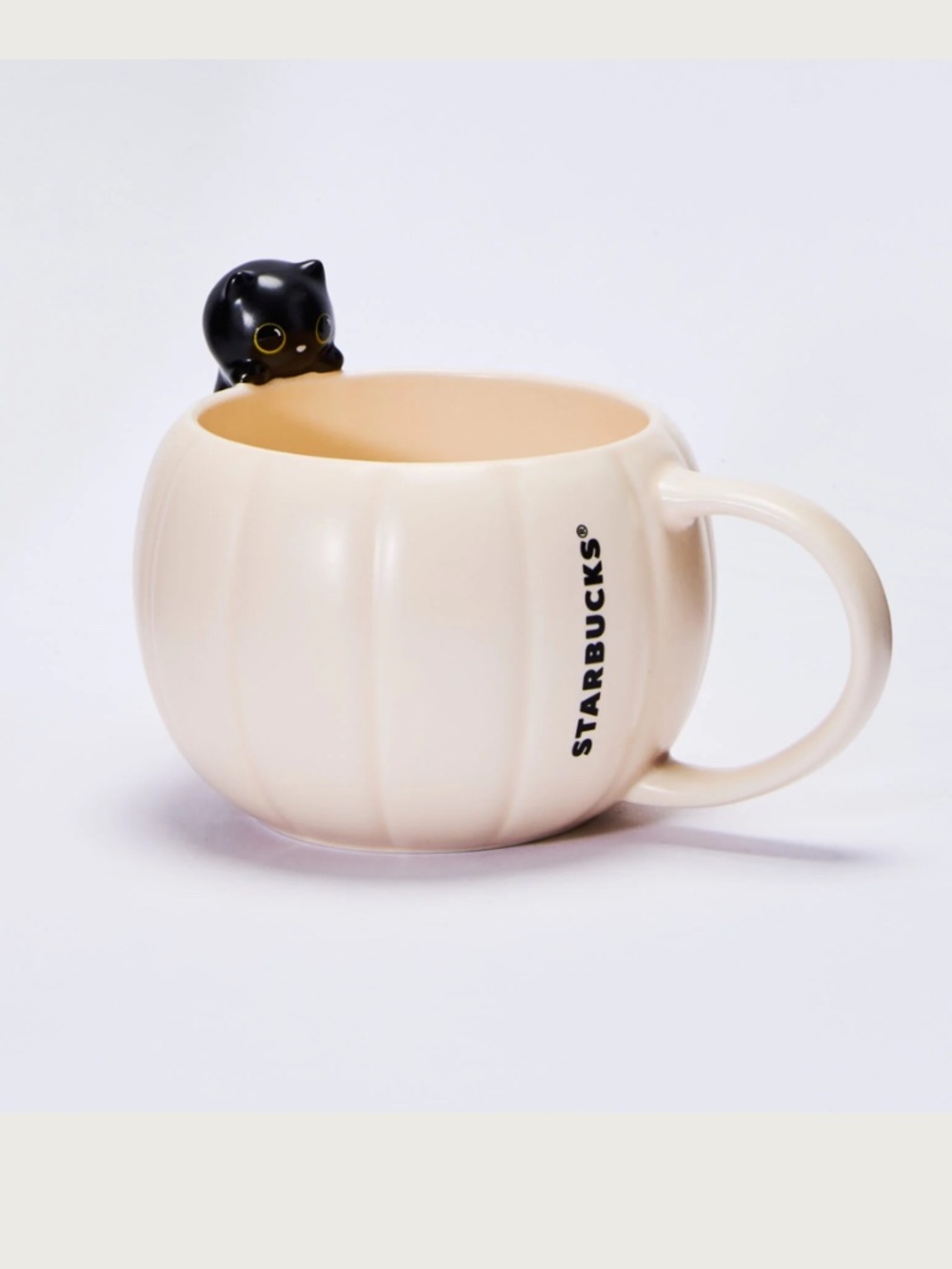 Starbucks Pumpkin Mug with Black Cat Accent New Release Halloween 2026